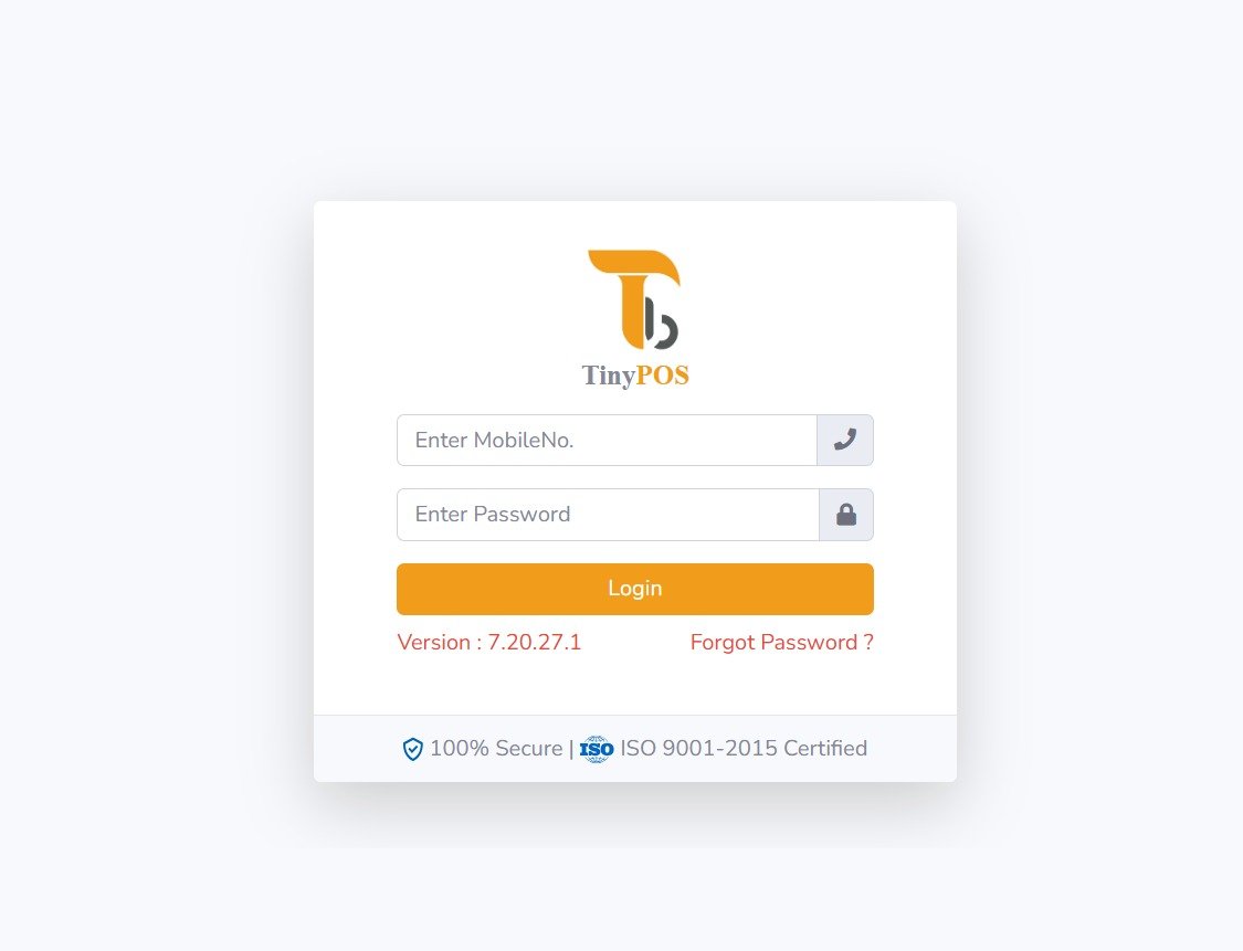 TinyPOS Version 7.20.27.1